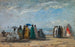 La plage à Trouville - Eugène Boudin — vy av konstverket