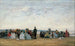 La Plage près de Trouville - Eugène Boudin — vy av konstverket