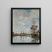 Le bassin de Deauville - Eugène Boudin — inramlat konstverk på väggen