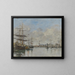 Le Port du Havre - Eugène Boudin — inramlat konstverk på väggen