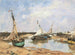 Trouville-båtar mellan pirarna - Eugène Boudin — vy av konstverket