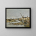 Trouville, hamnen - Eugène Boudin — inramlat konstverk på väggen