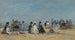 Trouville, strandscen - Eugène Boudin — vy av konstverket