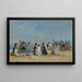 Trouville, strandscen - Eugène Boudin — inramlat konstverk på väggen