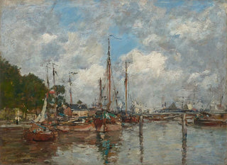 Eugne Boudin - Trouville Un coin du port.webp