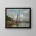 Ett hörn av hamnen i Trouville - Eugène Boudin — inramlat konstverk på väggen