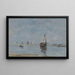 Trouville vid ebb - Eugène Boudin — inramlat konstverk på väggen
