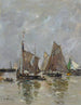 Trouville, l'appareillage des sardiniers - Eugène Boudin — vy av konstverket