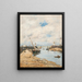 Trouville, den strandade segelbåten - Eugène Boudin — inramlat konstverk på väggen