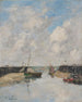 Trouville, de kajerna - Eugène Boudin — vy av konstverket