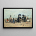 Trouville, strandscen - Eugène Boudin — inramlat konstverk på väggen