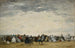 Semesterfirare på stranden i Trouville - Eugène Boudin — vy av konstverket