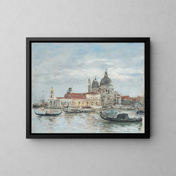 Venise, la Salute, la Douane - Eugène Boudin — inramlat konstverk på väggen