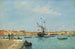 Venise, Grand Canal, ångfartyg och gondoler - Eugène Boudin — vy av konstverket