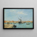 Venise, Grand Canal, ångfartyg och gondoler - Eugène Boudin — inramlat konstverk på väggen