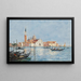 Venise, kyrka San Giorgio - Eugène Boudin — inramlat konstverk på väggen
