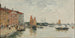 Venise le quai et l'église San Biagio - Eugène Boudin — vy av konstverket