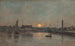 Vue du port de Trouville au crépuscule - Eugène Boudin — vy av konstverket