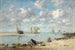 Lavandière nära Trouville - Eugène Boudin — vy av konstverket