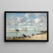 Lavandière nära Trouville - Eugène Boudin — inramlat konstverk på väggen