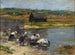 Laveuses au bord de l'étang - Eugène Boudin — vy av konstverket
