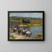 Laveuses au bord de l'étang - Eugène Boudin — inramlat konstverk på väggen