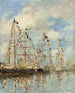 Yacht Basin at Trouville-Deauville - Eugène Boudin — vy av konstverket
