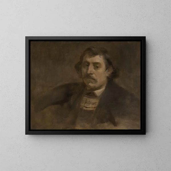 Portrait de Paul Gauguin - Eugène Carrière — inramlat konstverk på väggen