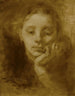 Tête de femme - Eugène Carrière — vy av konstverket