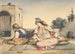 Ett marockanskt par på deras terrass - Eugène Delacroix — vy av konstverket