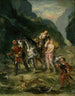 Angélique et le blessé Médor - Eugène Delacroix — vy av konstverket