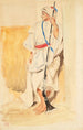arabisk stående - Eugène Delacroix — vy av konstverket