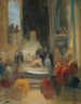 inomhus av en kyrka Ordination av karmelitnunnor - Eugène Delacroix — vy av konstverket