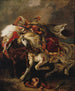 Le Combat du Giaour et du Pacha - Eugène Delacroix — vy av konstverket