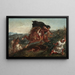 Le Combat - Eugène Delacroix — inramlat konstverk på väggen