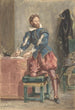 Mathurin Régnier - Eugène Delacroix — vy av konstverket