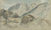 Landskapsbild av berg - Eugène Delacroix — vy av konstverket