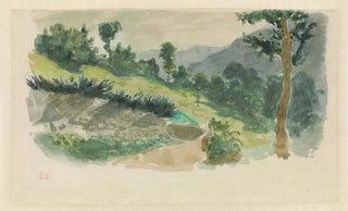 Eugne Delacroix - Path on the Side of a Mountain EauxBonnes the Pyrnes.webp