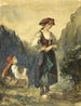 landsbygdssamhällen i Eaux-Bonnes-regionen - Eugène Delacroix — vy av konstverket