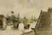 Le vieux pont à Nantes - Eugène Delacroix — vy av konstverket