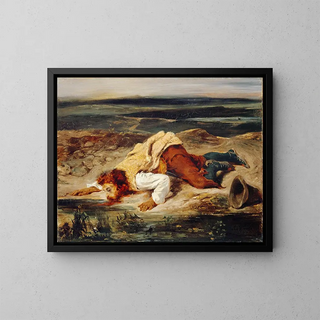 Eugne Delacroix - Wounded Brigand Roman Shepherd.webp
