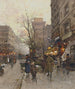 La Porte Saint-Denis Paris - Eugène Galien-Laloue — vy av konstverket