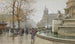 La fontaine du Palmier, place du Châtelet - Eugène Galien-Laloue — vy av konstverket