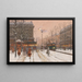 Le Grand Boulevard sous la neige - Eugène Galien-Laloue — inramlat konstverk på väggen