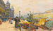 Le Marché des Fleurs La Cité - Eugène Galien-Laloue — vy av konstverket