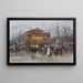 Le Théâtre du Châtelet, Paris - Eugène Galien-Laloue — inramlat konstverk på väggen