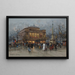 Le Théâtre du Châtelet, Paris - Eugène Galien-Laloue — inramlat konstverk på väggen