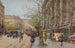 blomstermarknaden, Place de la Madeleine - Eugène Galien-Laloue — vy av konstverket