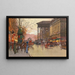 Paris, boulevard de la Madeleine på kvällen - Eugène Galien-Laloue — inramlat konstverk på väggen