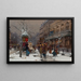 Boulevard de Paris en hiver - Eugène Galien-Laloue — inramlat konstverk på väggen